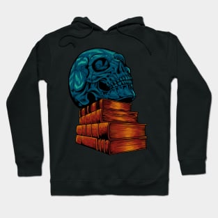 Skulls on books - Dark Academia Hoodie